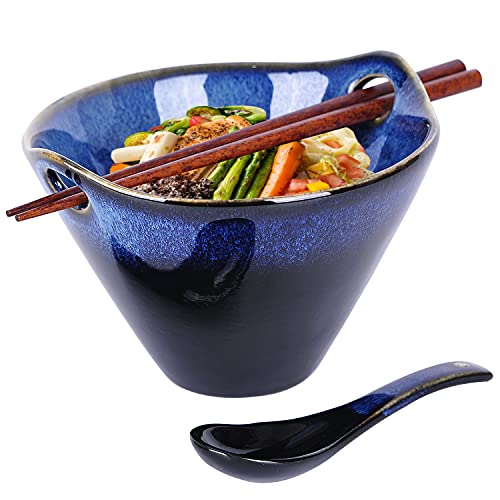 WHJY 20oz Ceramic Japanese Ramen Bowl Set