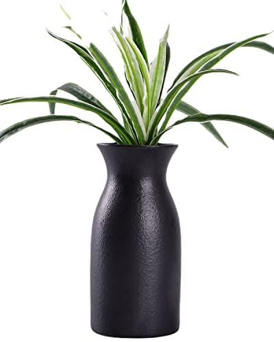 WHJY 6 inch Ceramic Vases - Black Nordic Minimalist Flowerware