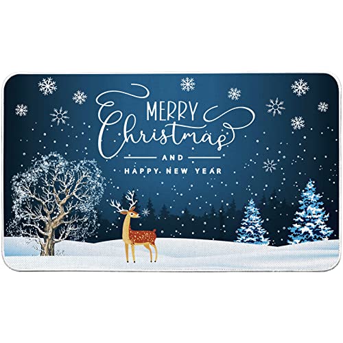 WHOMEAF Merry Christmas Deer Doormat