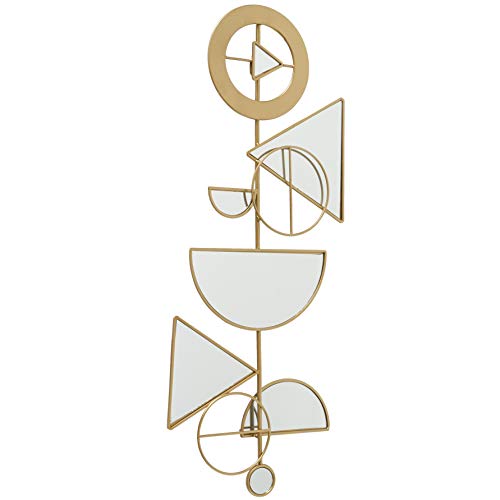 WHW Geometric Floating Metal Wall Decor Bas-Relief Sculpture