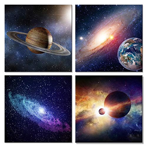 Wieco Art Canvas Prints Wall Art Space Pictures