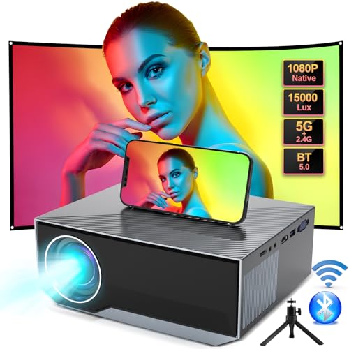 Wifi and Bluetooth Projector with Native 1080P FHD