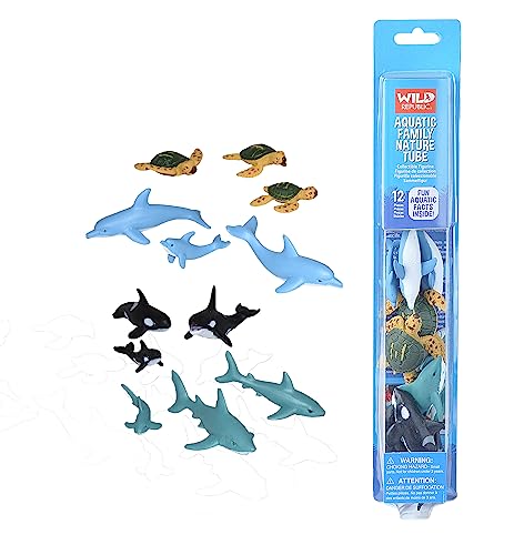 Wild Republic Aquatic Family Animal Figurines Tube