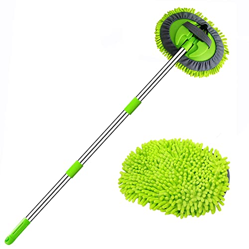 Forgrace 12 Car Wash Brush with Medium Soft Bristle for Auto RV Truck Boat  Camper Exterior House Washing Cleaning, Green Plus