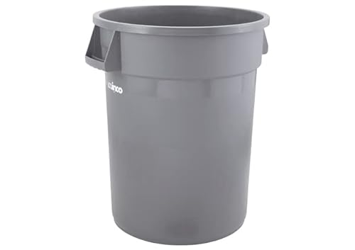 Winco Heavy-Duty Trash Can, 32 Gallon, Gray
