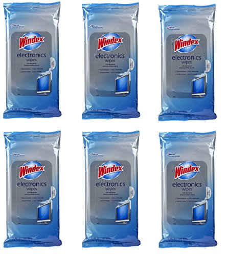 Windex 4330116551 Electronics Wipes, 25-Count (6 Pack)