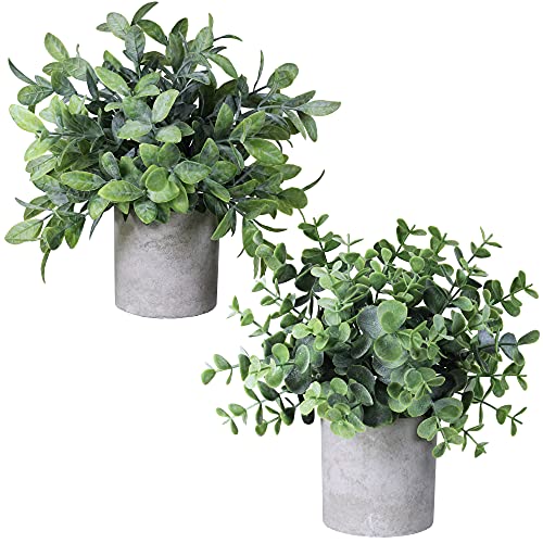 Winlyn Set of 2 Faux Mini Potted Plants