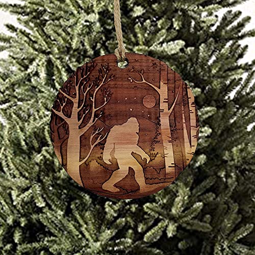 Winter Sasquatch Bigfoot Ornament