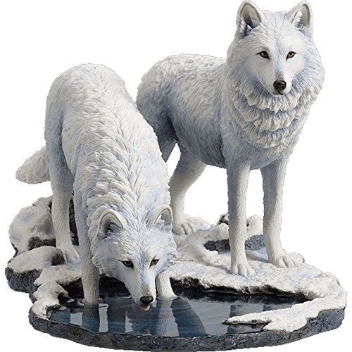 Winter Warriors - Two Wolves Sculpture