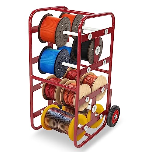 Wire Spool Rack Cable Caddy with Wheels