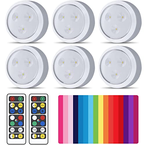 Wireless RGB LED Lights with Remote - Color-Changing Under Cabinet Lighting