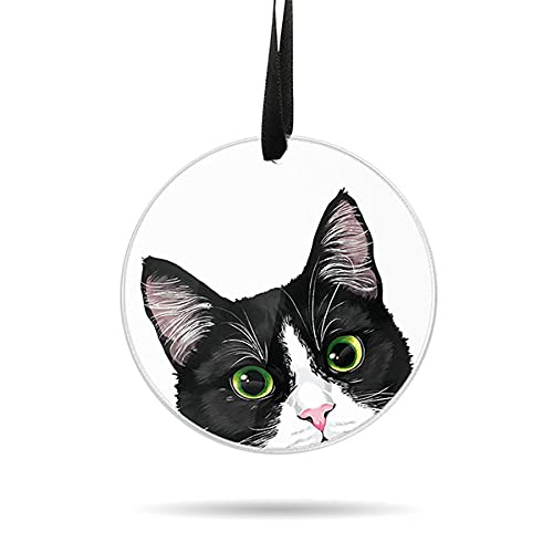 WIRESTER Hanging Ornaments - Black White Tuxedo Cat