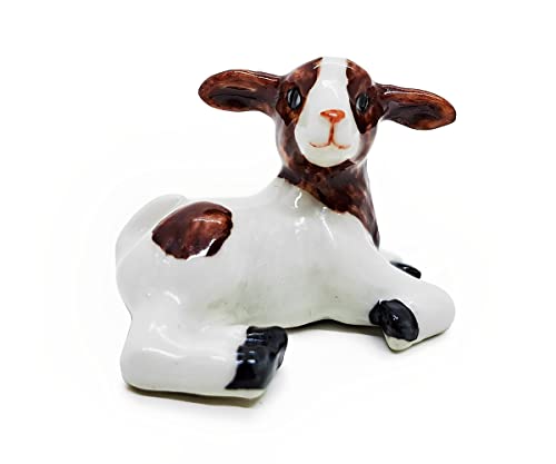 WitnyStore Tiny Goat Figurine - Hand Painted Ceramic Collectible