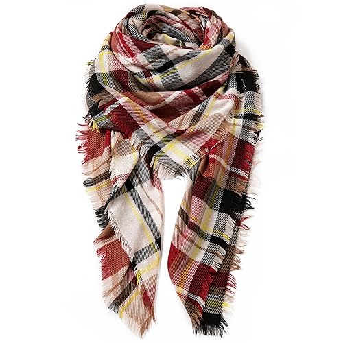 Women's Plaid Blanket Scarf