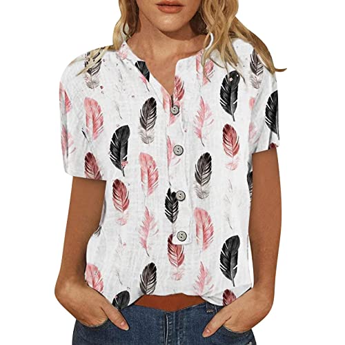 Womens Tee Tops Tops for Women Short Sleeve Summer Fashion Casual Trendy Printed Tee Shirt Womens Classic T Shirts,Digital Rewards Balance on My Account Pink-a