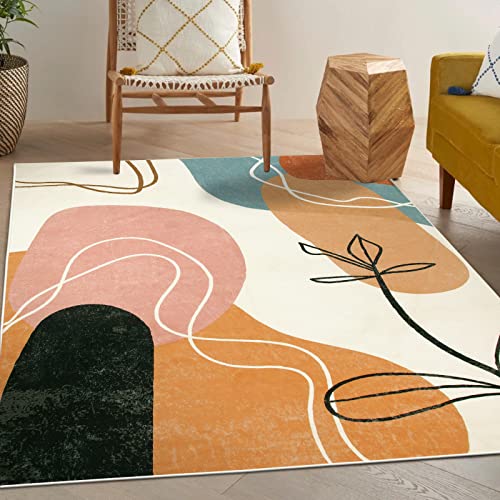 Wonnitar Boho Art Large Area Rug - Machine Washable