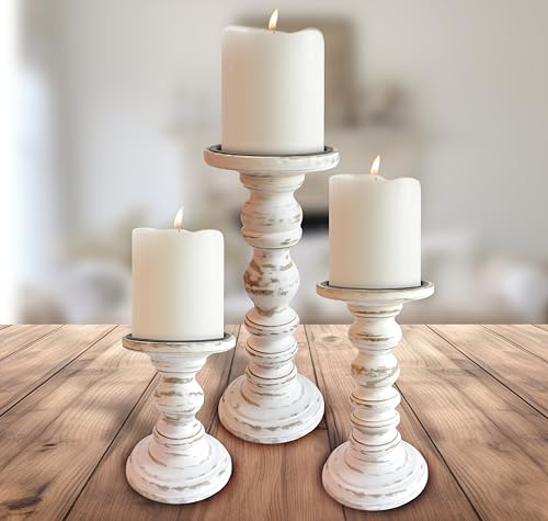 Wood Candle Holders for Pillar Candles