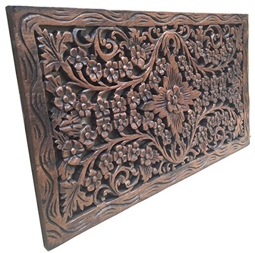 Wood Carved Panel Wall Sculpture