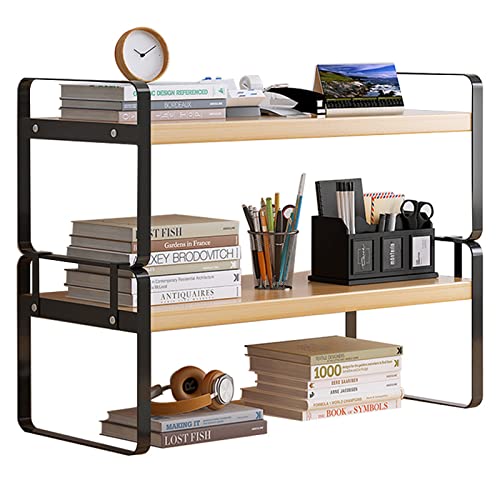 Wood Office Desk Shelf Organizer - Desktop Supplies Cute Dresser Top Organization