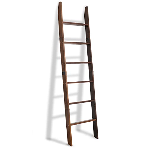 Wooden Blanket Ladder - Rustic Decorative Wall Holder Rack