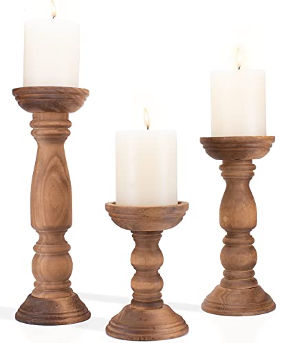 Wooden Candle Holders for Pillar Candles