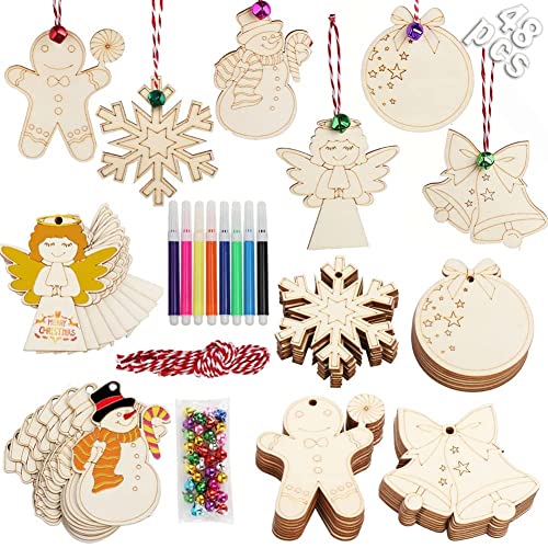 Wooden Christmas Ornaments Crafts for Kids