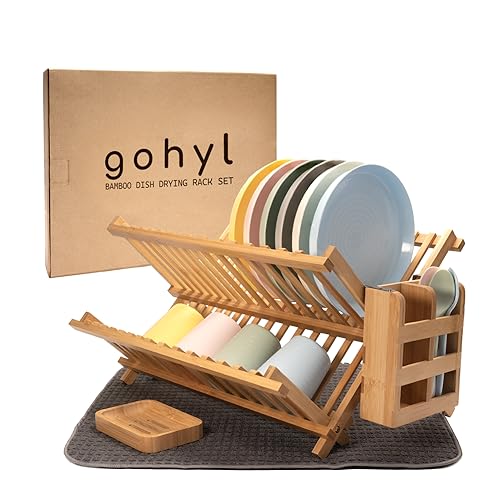 Wooden Collapsible Dish Drying Rack