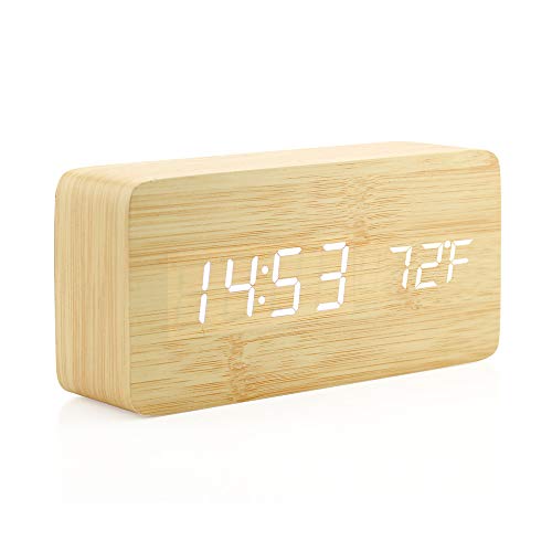 Wooden Digital Alarm Clock