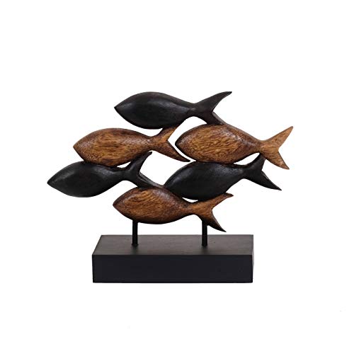 Wooden Fish Sculpture for Home Decor