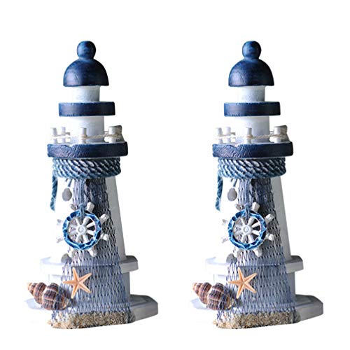 Wooden Miniature Lighthouse Decor Ornaments