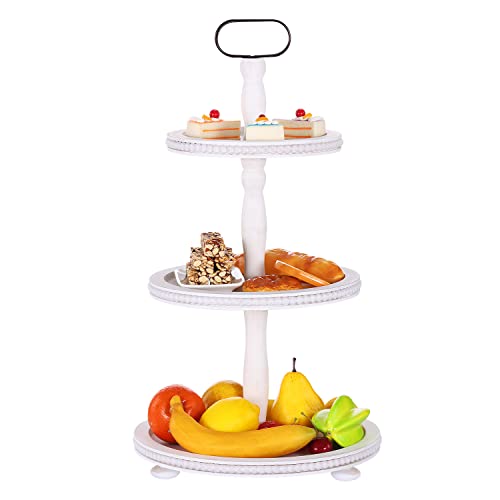 Wooden Tiered Tray 3-Tier Decorative Tray Stand