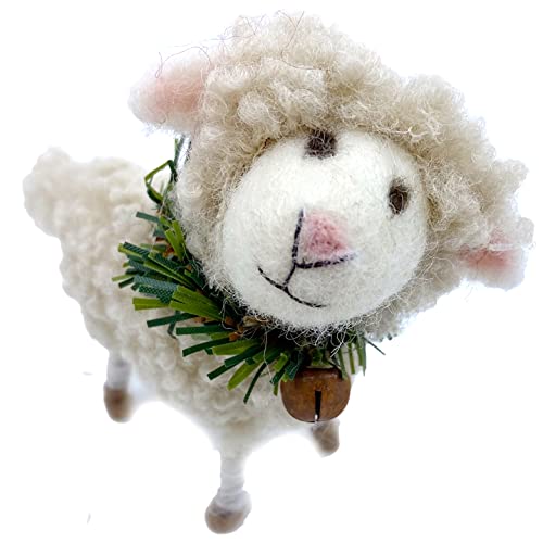 Wool Sheep Tree Sitter Ornament for Christmas Tree