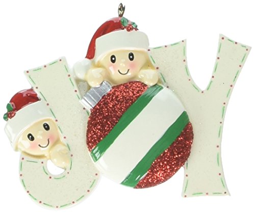 WorldWide Joy Family of 2 Personalized Ornaments