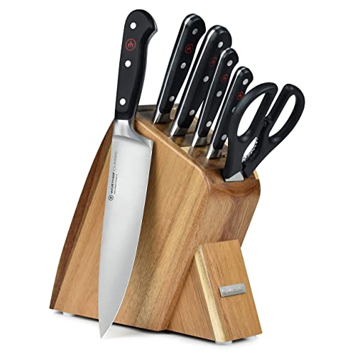 Wusthof Classic 7 Piece Knife Set with Acacia Block