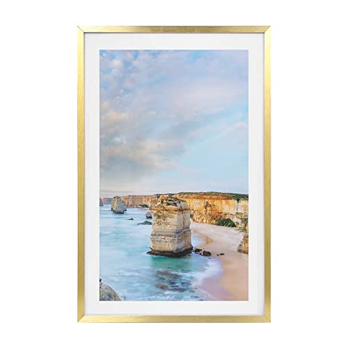 wyooxoo 11x17 Picture Frame Poster Frames, Display Pictures 9x15 with Mat or 11x17 Photo Without Mat, Gold Aluminum Frames Wall Gallery Photo Frames Plexi-Glass (11"x17", Gold)