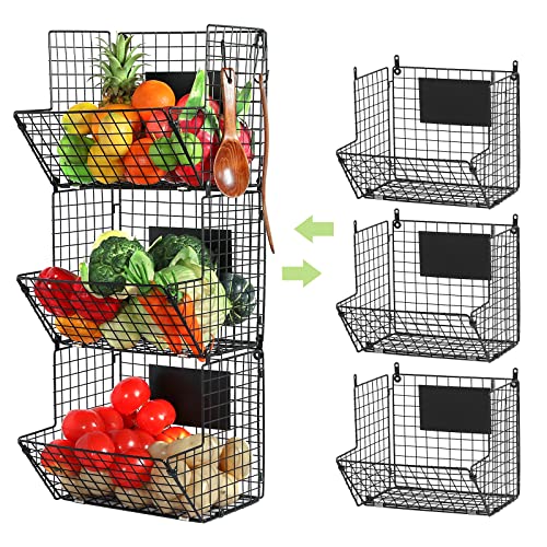 X-cosrack Metal Wire Basket Wall Mount