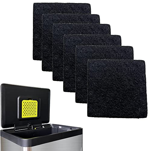 xcivi Replacement Activated Carbon Odor Filter Refills Deodorizers Compatible with EKO Trash Can, 6 Packs (6)