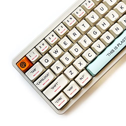 XDK Custom Keycaps 128 Keys(PBT XDA Dye-Sub) “This is Plastic ”Theme Keycap Set for Mechanical Keyboard