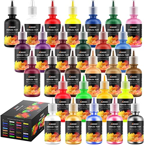 XDOVET 28 Colors Airbrush Paint Set