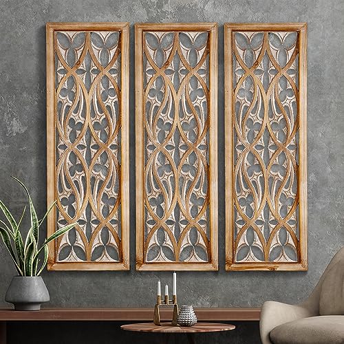 XIAOAIKA Carved Wood Wall Art Panels