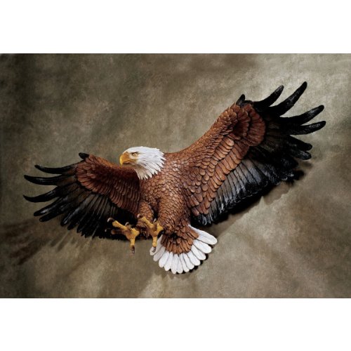 XoticBrands Free and Proud Bald American Eagle Wall Sculpture Statue Decor [Kitchen]