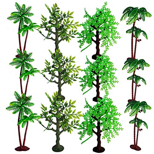 Xplore Toys 12 Pieces 6 inch Model Trees Figurines with Base