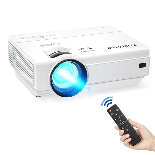 Mini Projector, Magcubic HY300 Auto Keystone Correction Portable Projector,  4K/ 200 ANSI Smart Projector with 2.4/5G WiFi, BT 5.0, 130 Inch Screen, 180  Degree Flip, Round Design, Home Video Projector