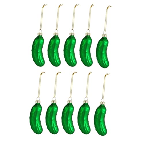 YADIRF Christmas Pickle Glass Ornament