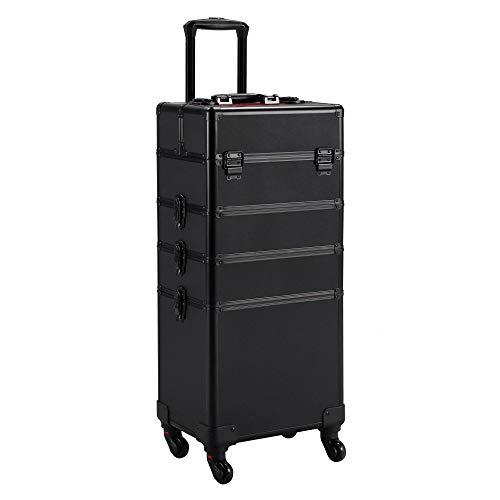 Professional Makeup Train Case with Folding Trays