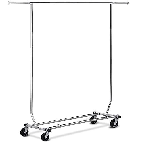 Yaheetech Clothing Garment Rack with Wheels and Shelf
