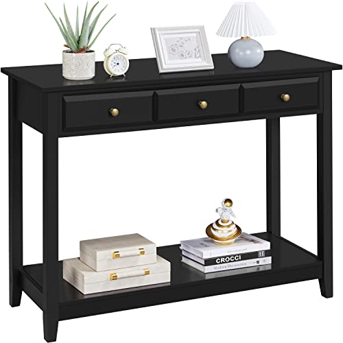 Yaheetech Console Table with 3 Drawers