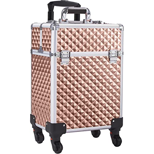 Yaheetech Makeup Train Case with Wheels