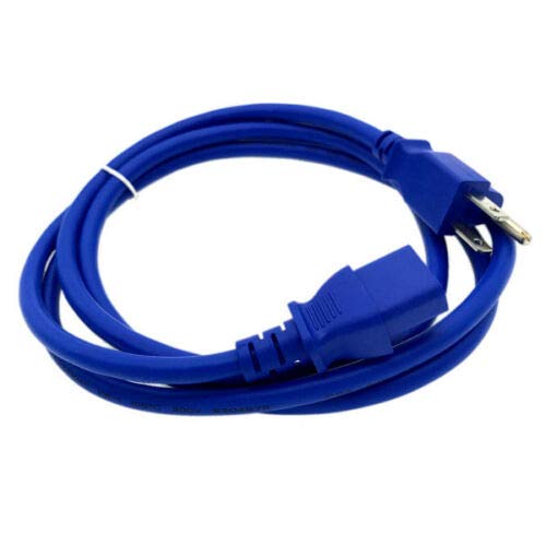 yan Blue 6 FT Computer Power Supply AC Cord Cable Wire for HP DELL ACER Desktop PC