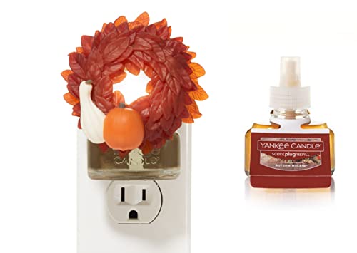 Yankee Candle Autumn Wreath with Light Scentplug Diffuser Unit with an Autumn Wreath Home Fragrance Electric Refill